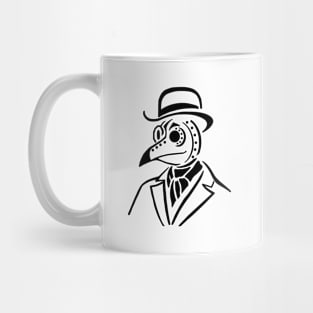 Plague Doctor In Black Mug